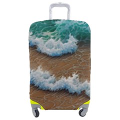 Abstract Waves Summertime On The Sea Luggage Cover (medium) by GardenOfOphir