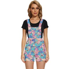 Painting Watercolor Abstract Design Artistic Ink Short Overalls by Ravend