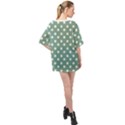 Mint Green Polka Dots Oversized Chiffon Top View2