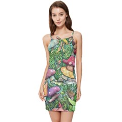 Sacred Mushroom Charm Summer Tie Front Dress by GardenOfOphir
