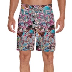 Aqua Blend Men s Beach Shorts by kaleidomarblingart