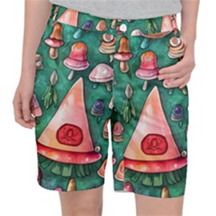 Magic Mushroom Wizardry Pocket Shorts by GardenOfOphir
