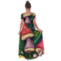 Sacred Mushrooms For Necromancy Off Shoulder Open Front Chiffon Dress View2