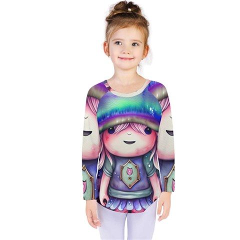 Necromancy Conjuration Magical Kids  Long Sleeve Tee by GardenOfOphir