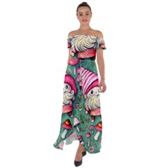 Glamour Enchantment Wizard Off Shoulder Open Front Chiffon Dress by GardenOfOphir
