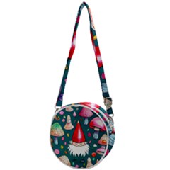 Mushrooms (228) Crossbody Circle Bag by GardenOfOphir