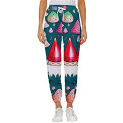 Mushrooms (228) Cropped Drawstring Pants by GardenOfOphir