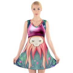 Toadstool Necromancy Mojo V-neck Sleeveless Dress by GardenOfOphir