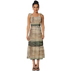 Magic Mushroom Conjure Charm Tie-strap Tiered Midi Chiffon Dress by GardenOfOphir