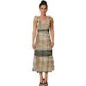 Magic Mushroom Conjure Charm Tie-Strap Tiered Midi Chiffon Dress View1