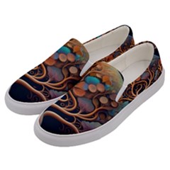 Trees Dream Art Intricate Patterns Digital Nature Men s Canvas Slip Ons by Ravend