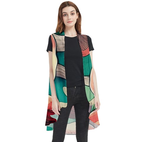 Sorcery Toadstool Sleeveless Chiffon Waistcoat Shirt by GardenOfOphir