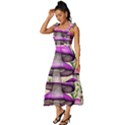Black Magic Mushroom For Voodoo And Witchcraft Tie-Strap Tiered Midi Chiffon Dress View2