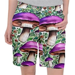 Magician s Conjuration Mushroom Pocket Shorts by GardenOfOphir