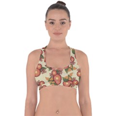 Flowers Leaves Pattern Flora Botany Drawing Art Cross Back Hipster Bikini Top  by Ravend
