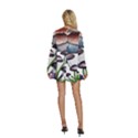 Necromancy Charm Round Neck Long Sleeve Bohemian Style Chiffon Mini Dress View4