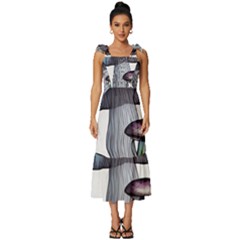 Necromancy Charm Tie-strap Tiered Midi Chiffon Dress by GardenOfOphir