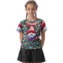 Black Art Mushroom For Incantation And Witchcraft Kids  Front Cut Tee View1