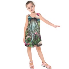 Craft Mushroom Kids  Sleeveless Dress by GardenOfOphir