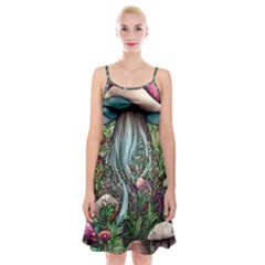 Craft Mushroom Spaghetti Strap Velvet Dress by GardenOfOphir