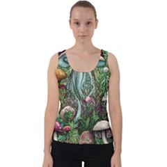 Craft Mushroom Velvet Tank Top by GardenOfOphir