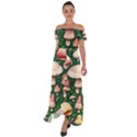 Fantasy Farmcore Farm Mushroom Off Shoulder Open Front Chiffon Dress View1