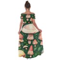 Fantasy Farmcore Farm Mushroom Off Shoulder Open Front Chiffon Dress View2