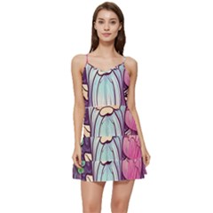 Fairy Mushrooms Short Frill Dress by GardenOfOphir