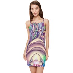 Forest Mushroom Fairy House Summer Tie Front Dress by GardenOfOphir