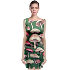 Foraging In The Mushroom Zone Sleeveless Velvet Midi Dress by GardenOfOphir