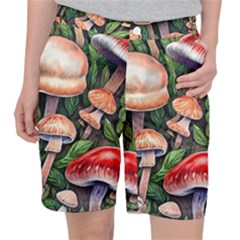 Rustic Mushroom Pocket Shorts by GardenOfOphir