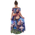 Retro Mushroom Off Shoulder Open Front Chiffon Dress View2