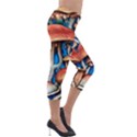 Whimsical Mushroom Lightweight Velour Capri Leggings  View4
