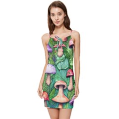 Tiny Toadstools Summer Tie Front Dress by GardenOfOphir