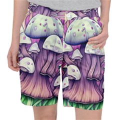 Forestcore Mushroom Pocket Shorts by GardenOfOphir