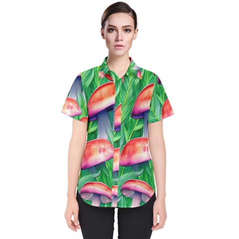 A Forest Fantasy Women s Short Sleeve Shirt by GardenOfOphir