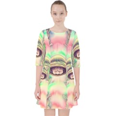 Mystic Mushroom Quarter Sleeve Pocket Dress by GardenOfOphir