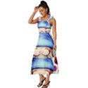 Tiny Mushroom Forest Scene Tie-Strap Tiered Midi Chiffon Dress View2