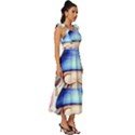 Tiny Mushroom Forest Scene Tie-Strap Tiered Midi Chiffon Dress View3