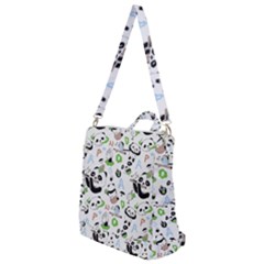 Giant Panda Bear Pattern Crossbody Backpack by Jancukart