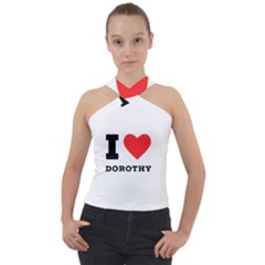 I Love Dorothy  Cross Neck Velour Top by ilovewhateva