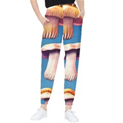 Cozy Forest Mushrooms Tapered Pants by GardenOfOphir