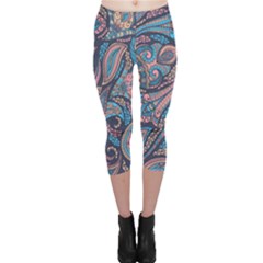 Background Ornament Paisley Capri Leggings  by Jancukart