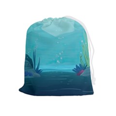 Intro Youtube Background Wallpaper Aquatic Water 2 Drawstring Pouch (xl) by Pakemis