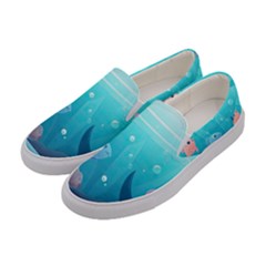 Ai Generated Ocean Sea Fish Aquatic Water Nature 4 Women s Canvas Slip Ons by Pakemis