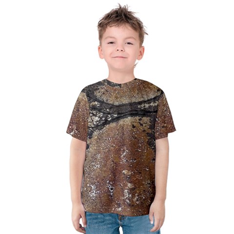 Rustic Charm Abstract Print Kids  Cotton Tee by dflcprintsclothing