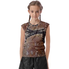 Rustic Charm Abstract Print Kids  Raglan Cap Sleeve Tee by dflcprintsclothing