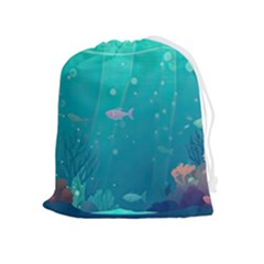 Ai Generated Ocean Sea Fish Aquatic Water Nature 3 Drawstring Pouch (xl) by Pakemis