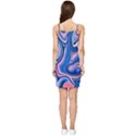 Abstract Liquid Art Pattern Summer Tie Front Dress View2