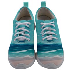 Ai Generated Ocean Waves Sea Water Anime Mens Athletic Shoes by Pakemis